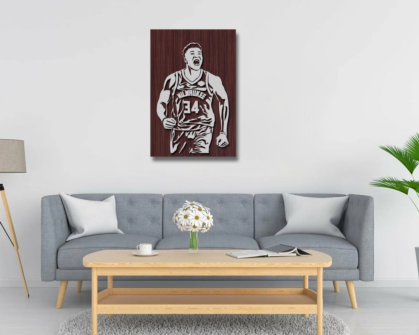 Giannis Antetokounmpo LED Wooden Decal
