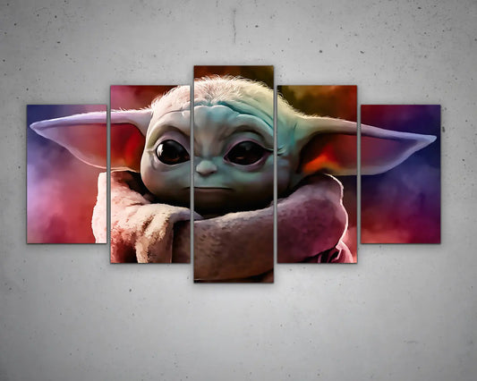 Grogu Multicolour Wall Art