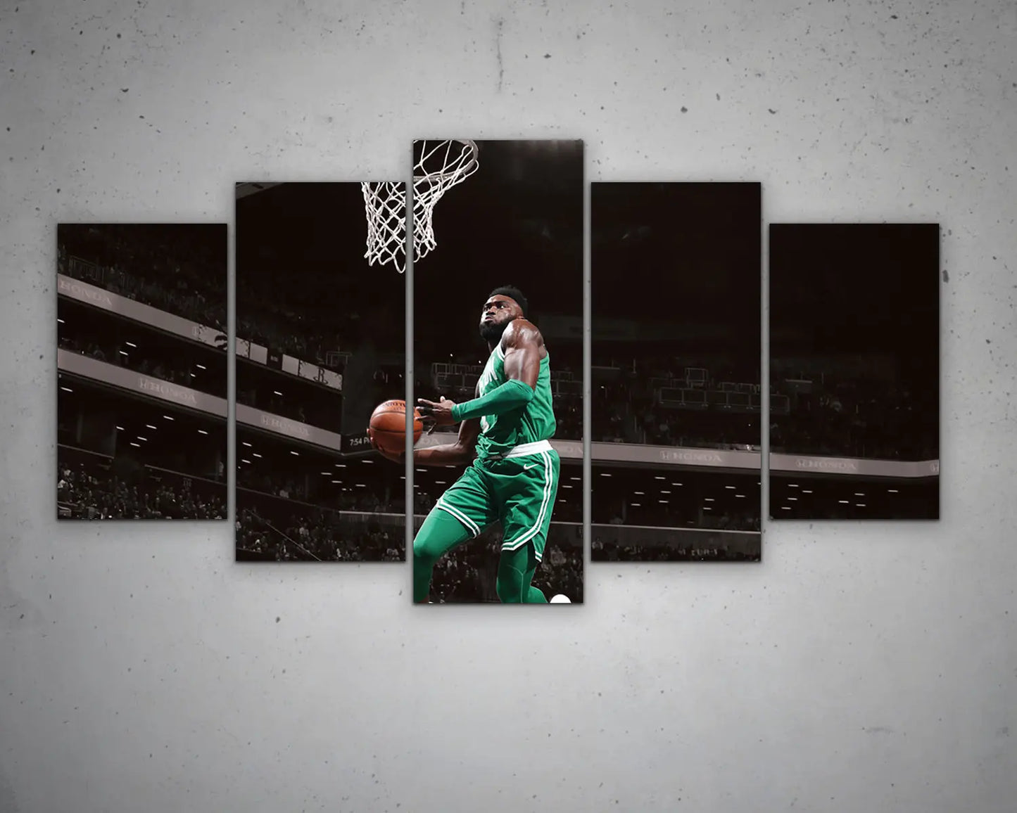 Jaylen Brown Black & White Canvas Art
