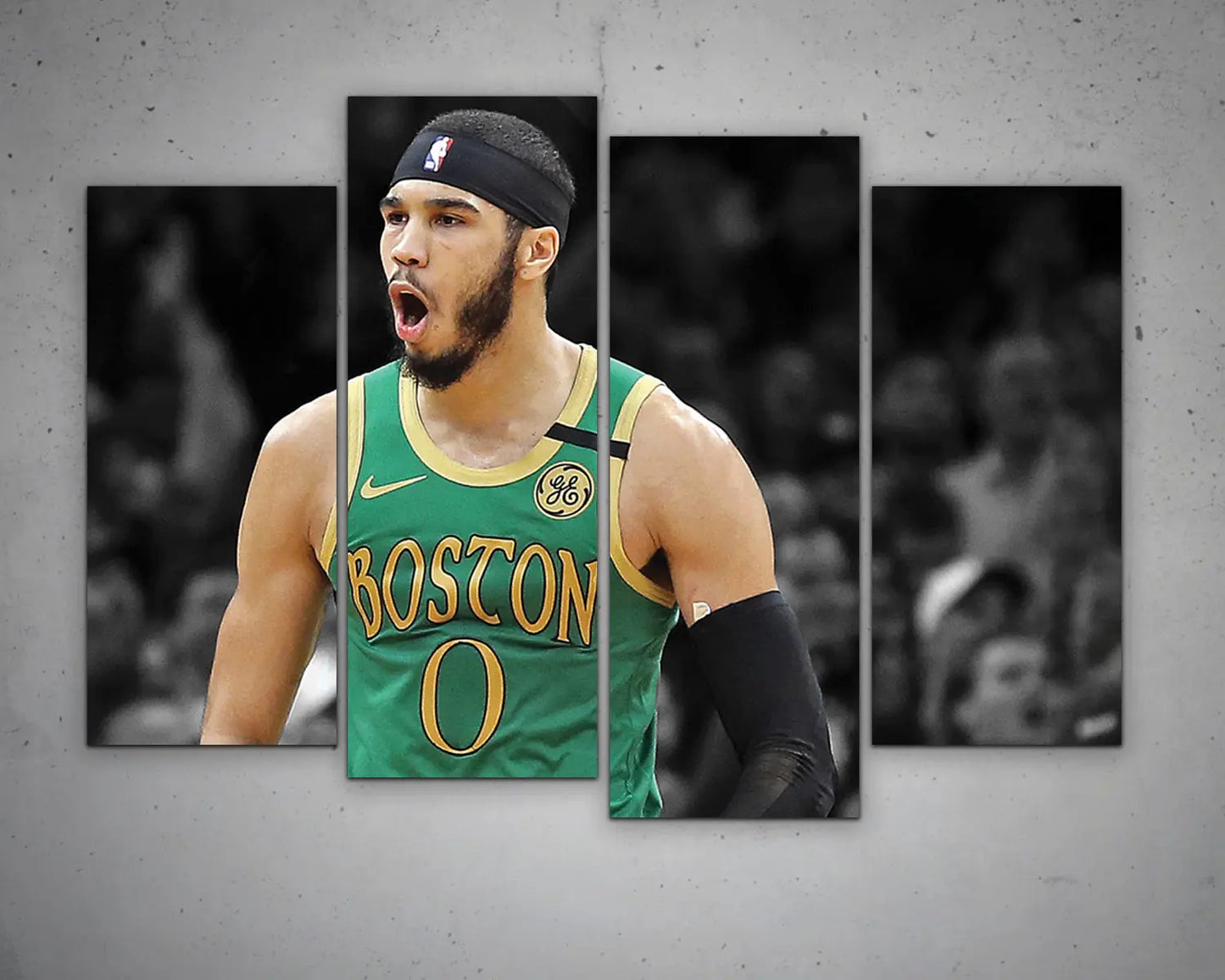 Jayson Tatum Black & White Canvas Art