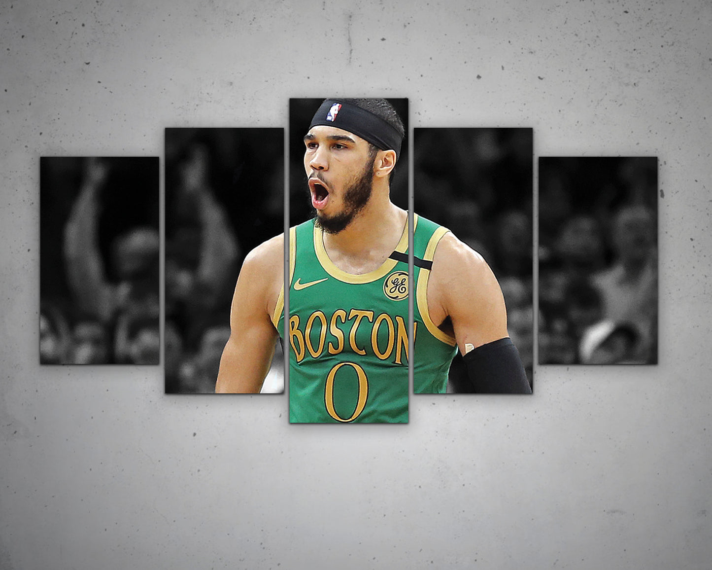Jayson Tatum Black & White Canvas Art