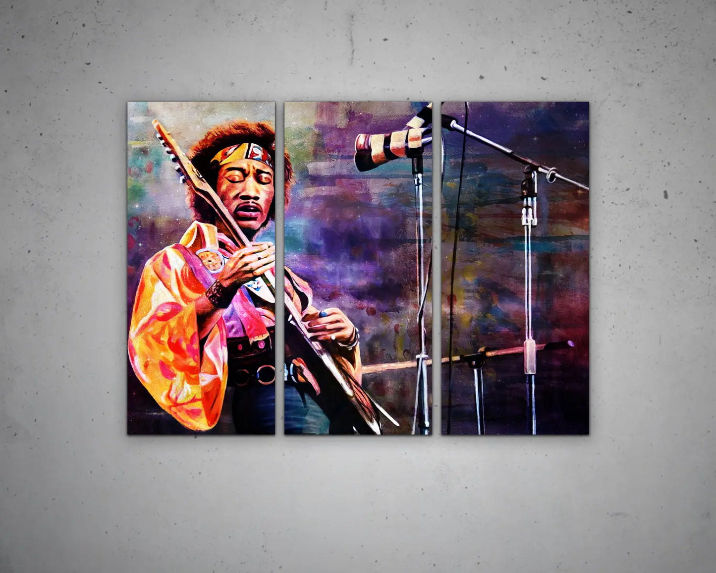 Jimi Hendrix Multicolour Wall Art