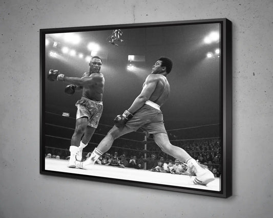 Joe Frazier vs. Muhammad Ali Black & White Canvas Art