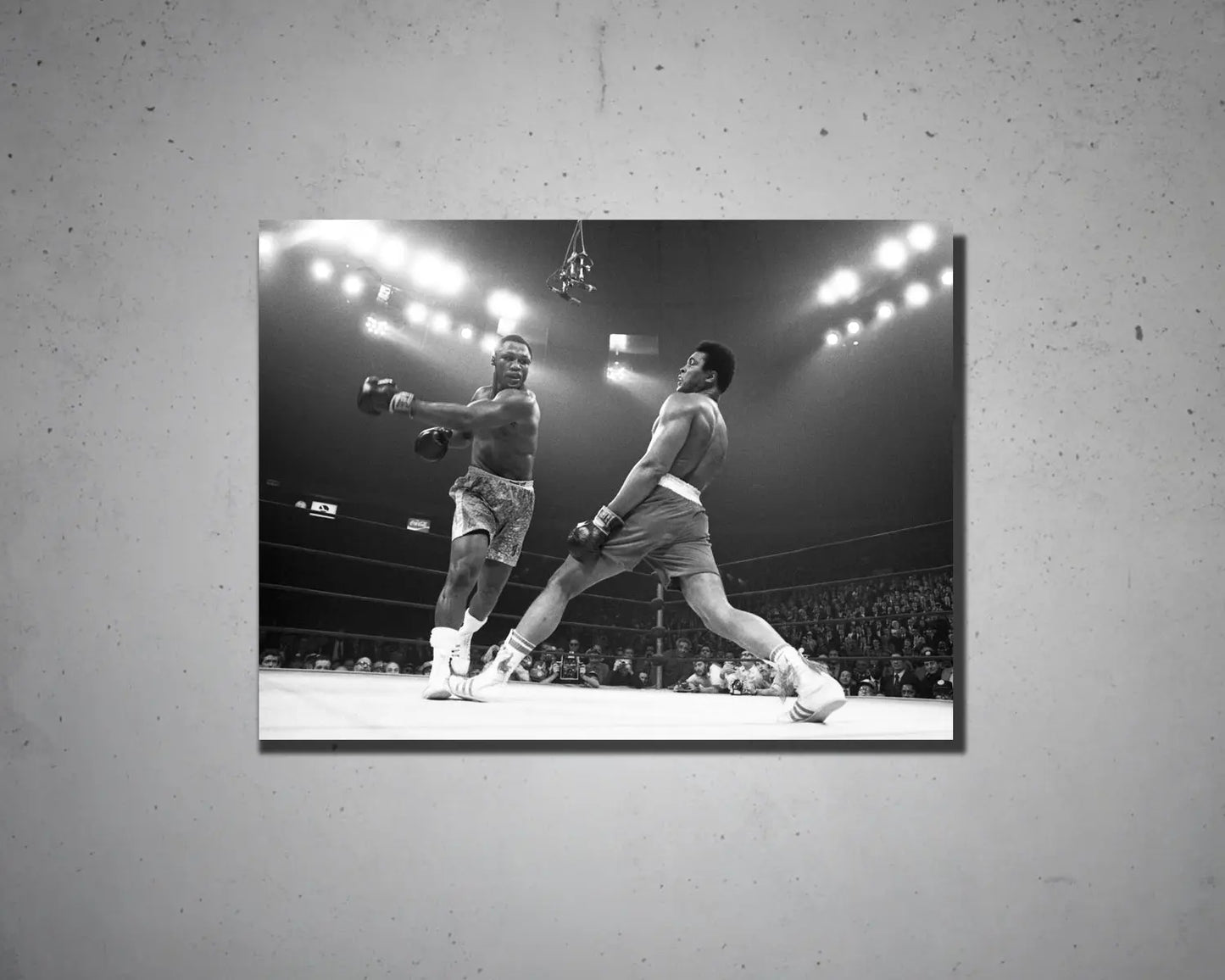 Joe Frazier vs. Muhammad Ali Black & White Canvas Art