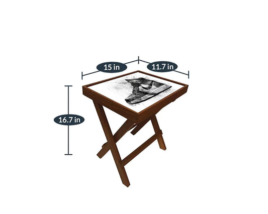 Jordan Sneakers Splash Effect Coffee and Laptop Table