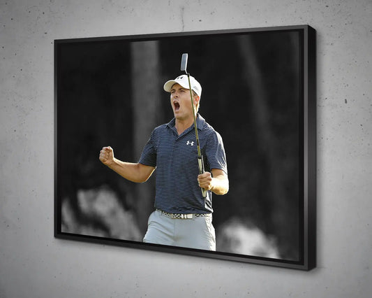 Jordan Spieth Black & White Canvas Art