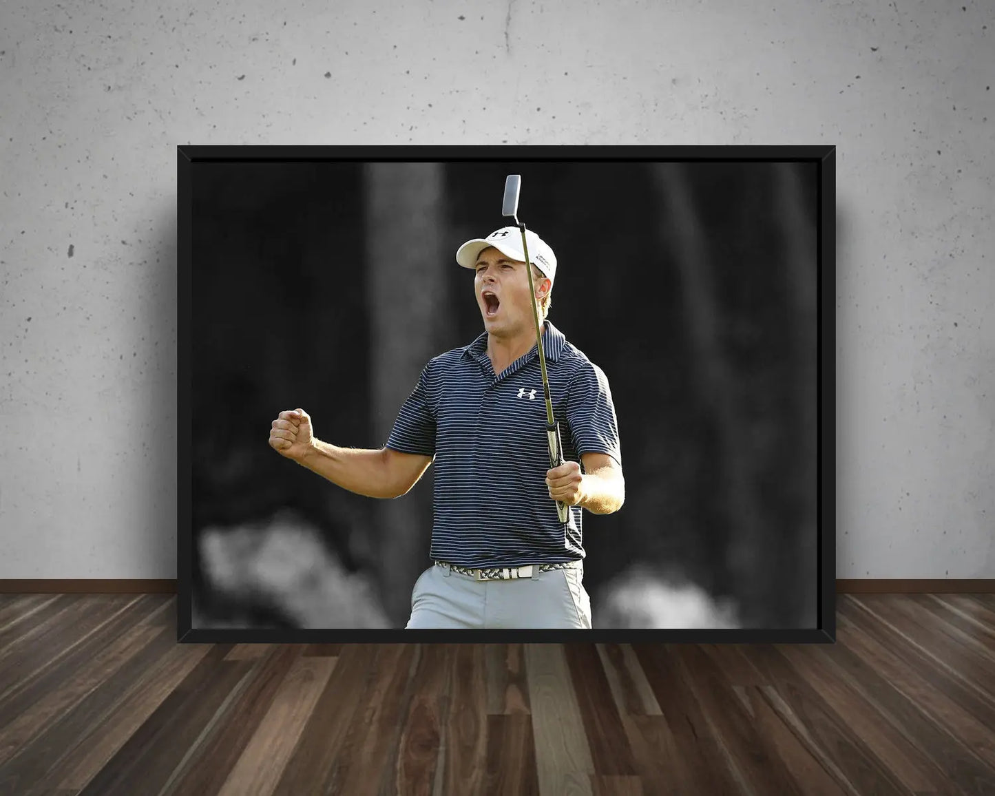 Jordan Spieth Black & White Canvas Art