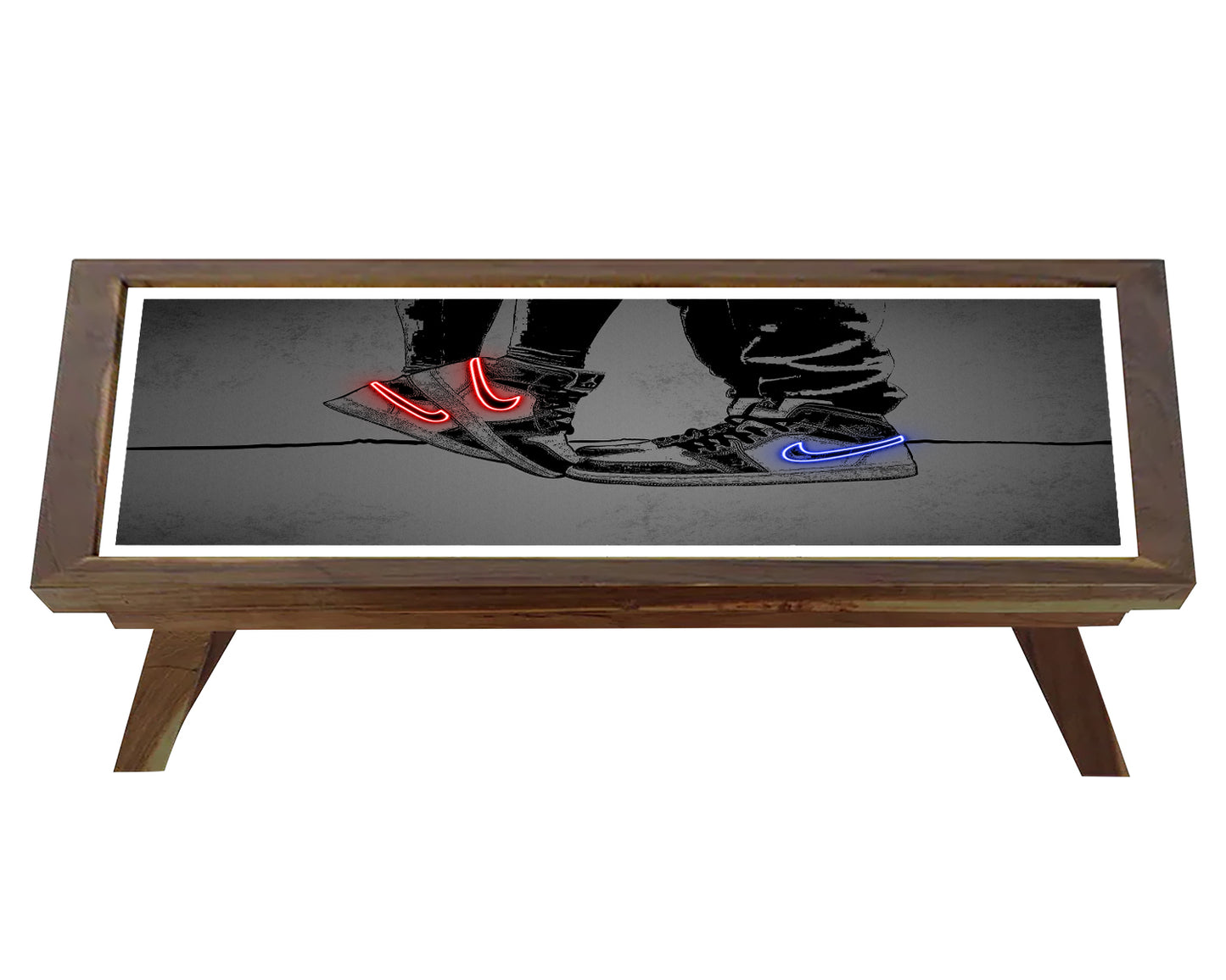 Jordan Shoes Neon Effect Coffee and Laptop Table