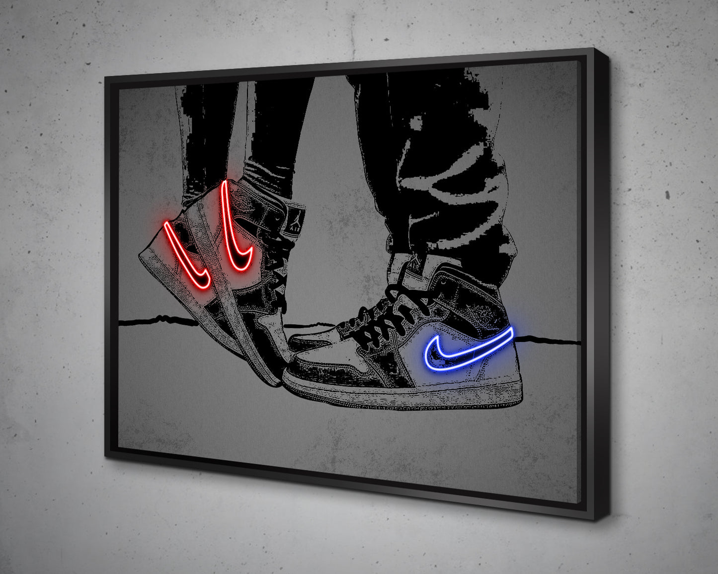 Jordan Couple Shoes Multiple Piece Canvas Wall Art