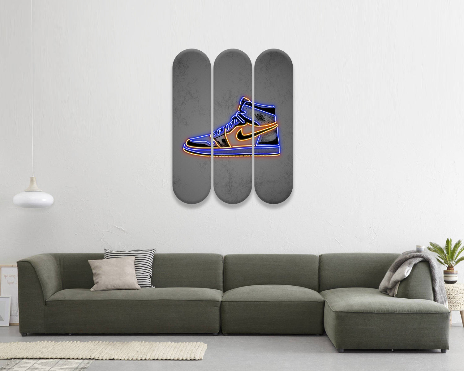 Jordan Sneakars Acrylic Skateboard Wall Art