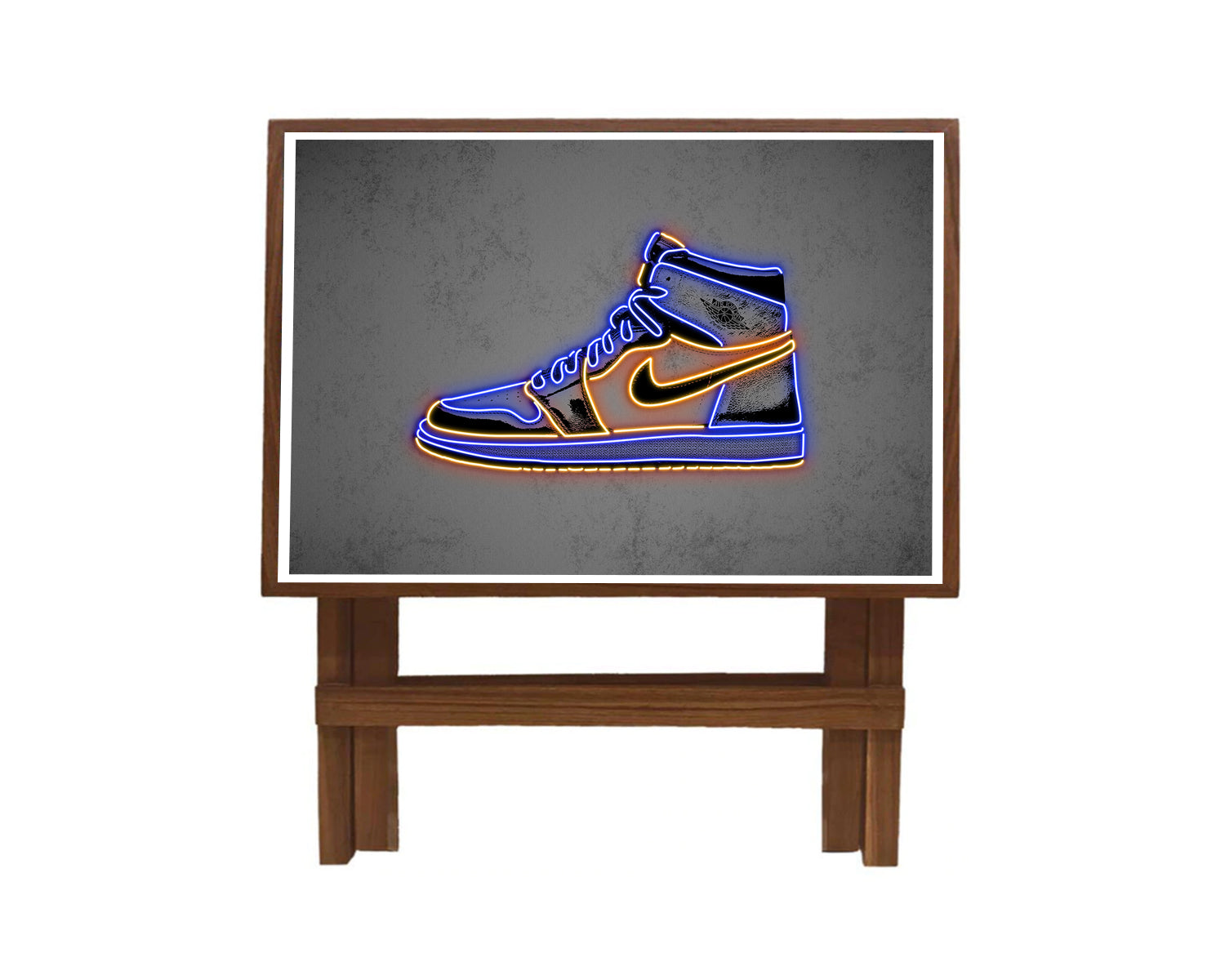 Jordan Sneakars Neon Effect Coffee and Laptop Table