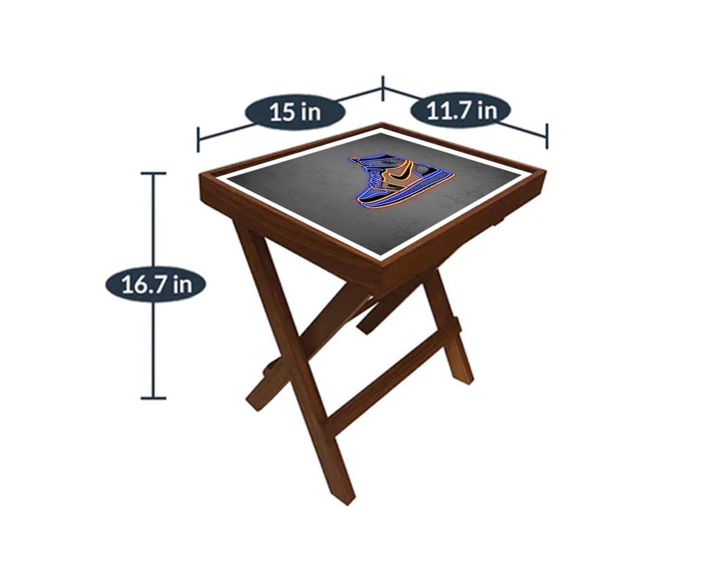 Jordan Sneakars Neon Effect Coffee and Laptop Table