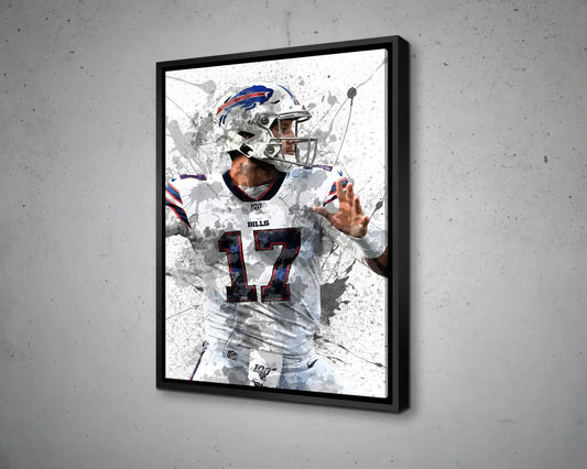 Josh Allen Splash Effect Canvas Art