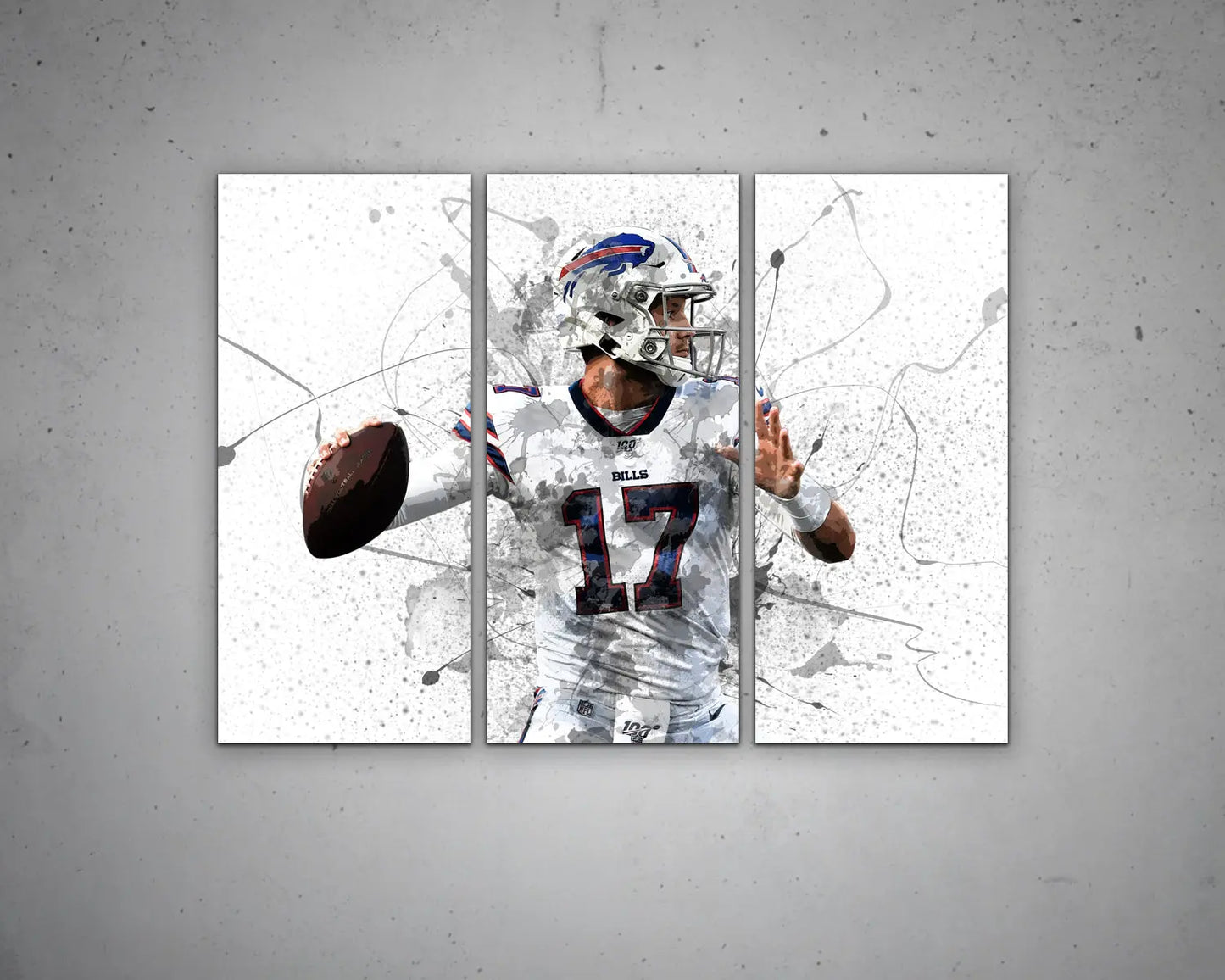 Josh Allen Splash Effect Canvas Art