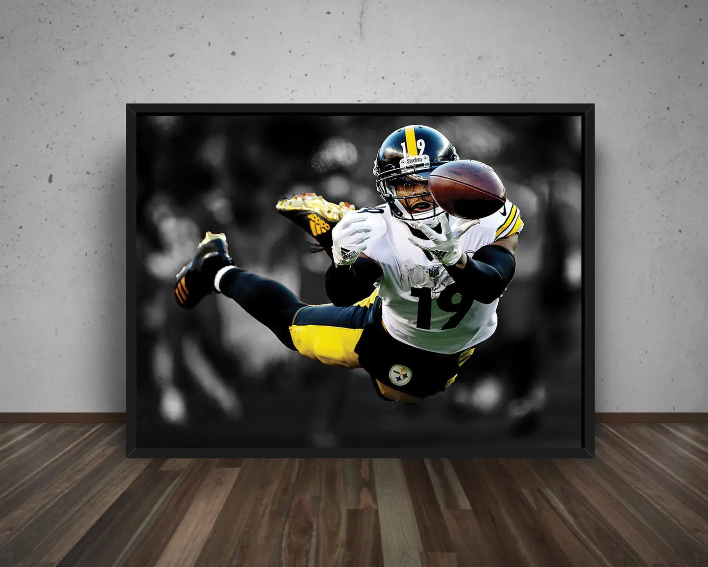 JuJu Smith-Schuster Black & White Canvas Art