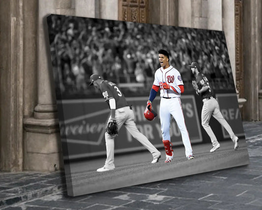 Juan Soto Black & White Canvas Art