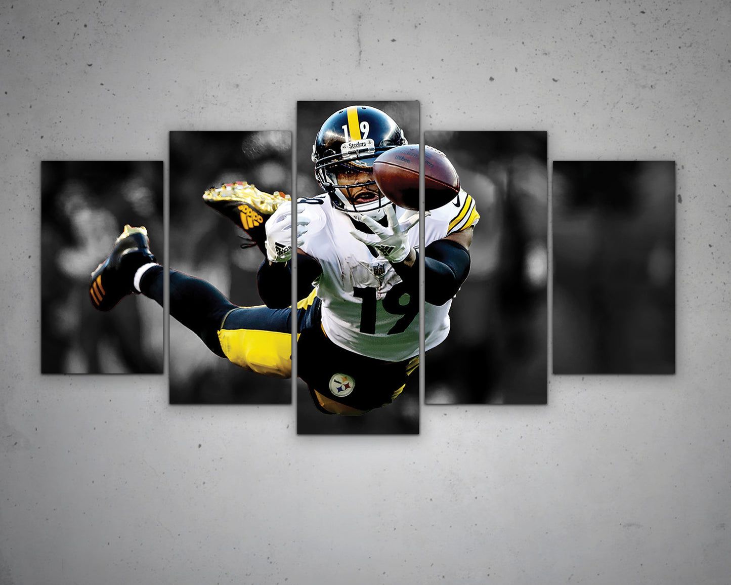 JuJu Smith-Schuster Black & White Canvas Art