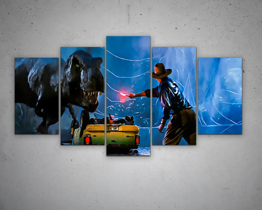 Jurassic Park Multicolour Wall Art