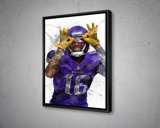 Justin Jefferson Canvas Wall Art