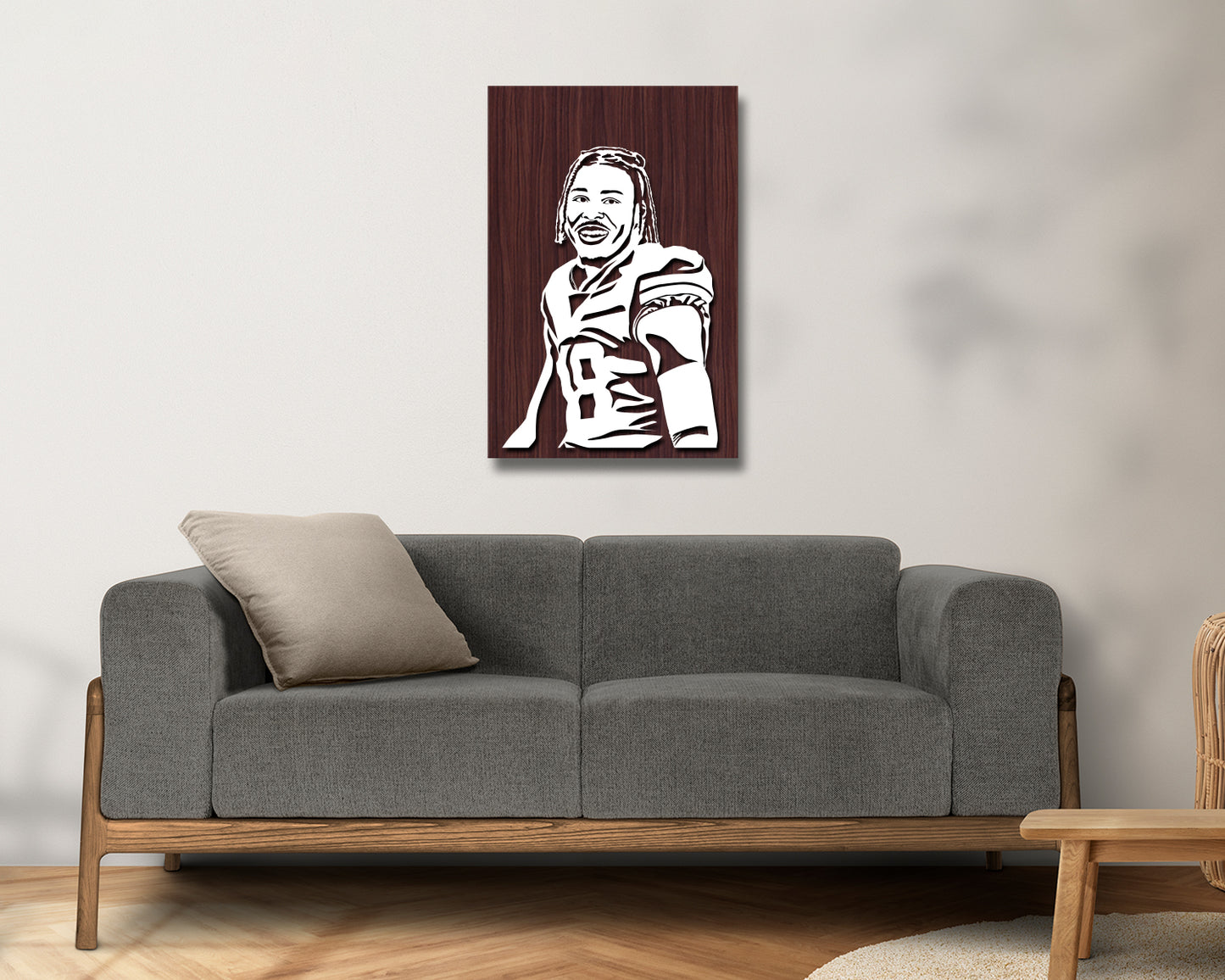Justin Jefferson LED Wooden Decal