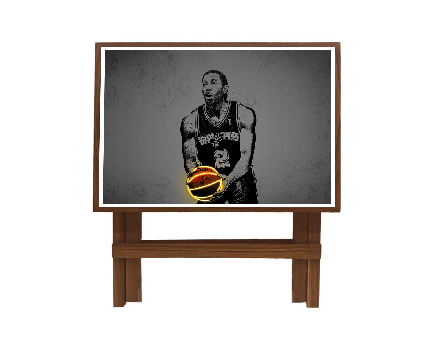Kawhi Leonard Neon Effect Coffee and Laptop Table