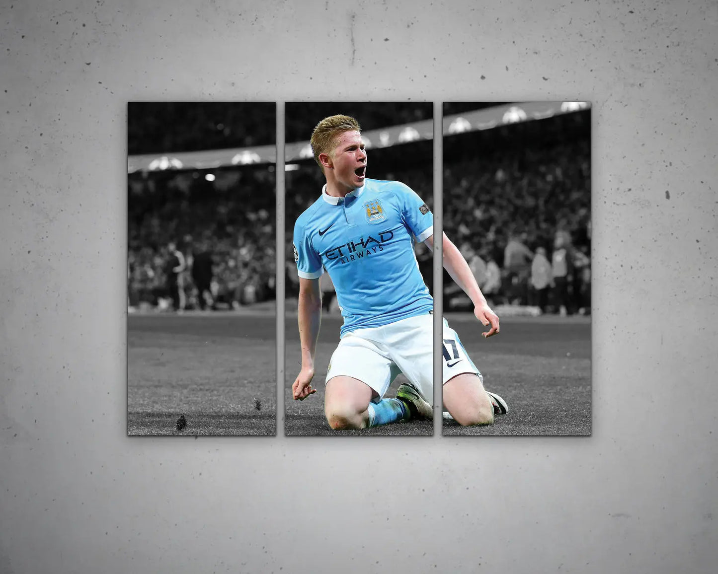 Kevin De Bruyne Black & White Canvas Art