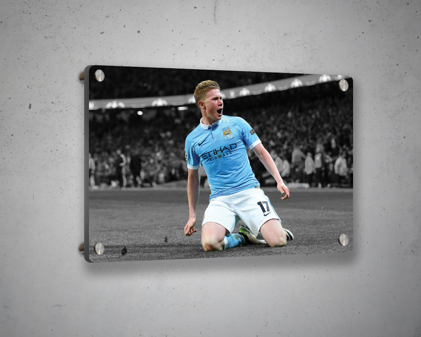 Kevin De Bruyne Black & White Canvas Art