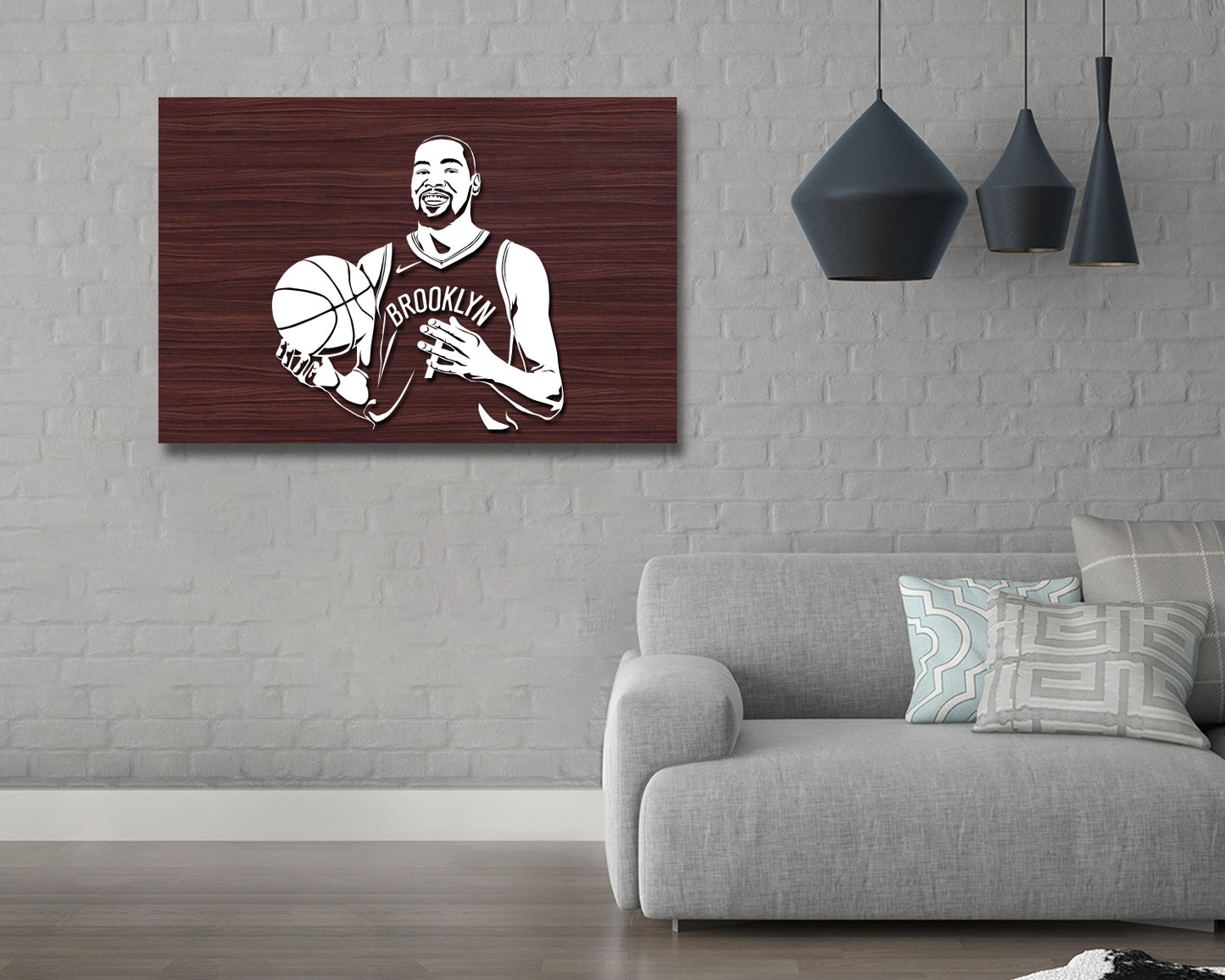 Kevin Durant LED Wooden Decal