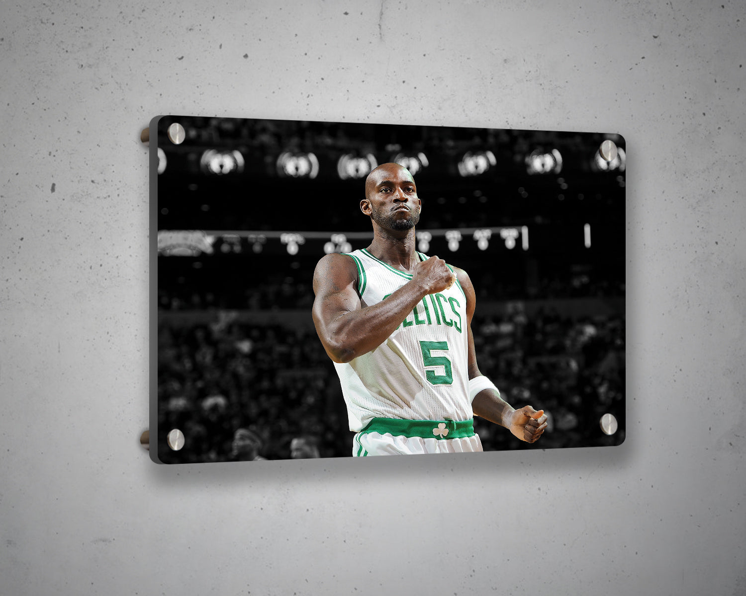 Kevin Garnett Black & White Canvas Art