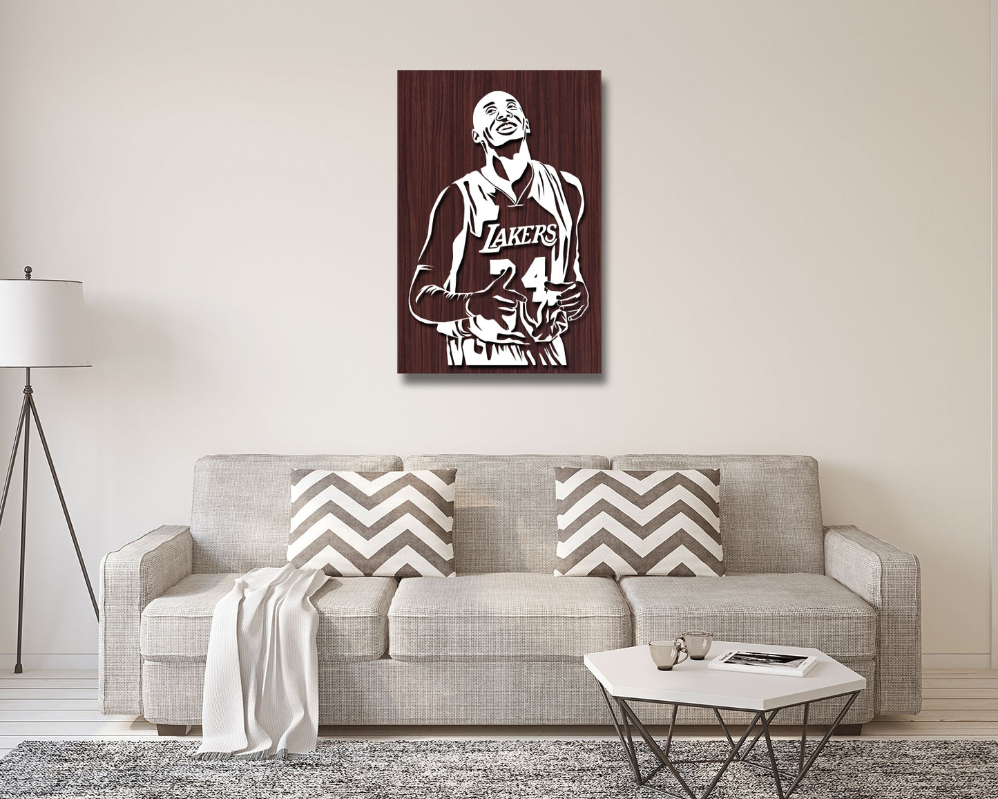 Kobe Bryant LED Wooden Decal