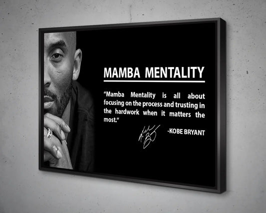 Kobe Bryant Mamba Mentality Canvas Wall Art