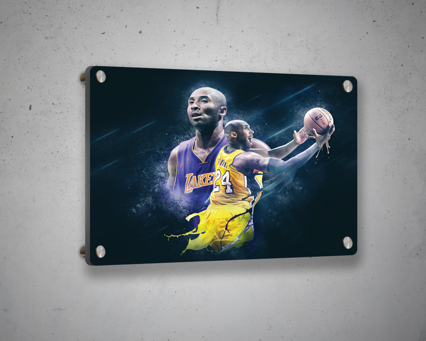 Kobe Bryant Black & White Canvas Art