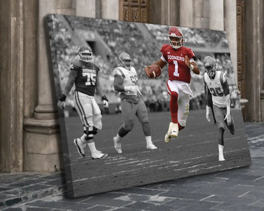 Kyler Murray Black & White Canvas Art