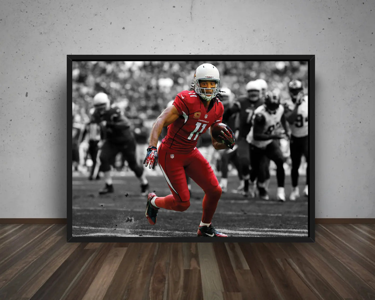 Larry Fitzgerald Jr. Black & White Canvas Art