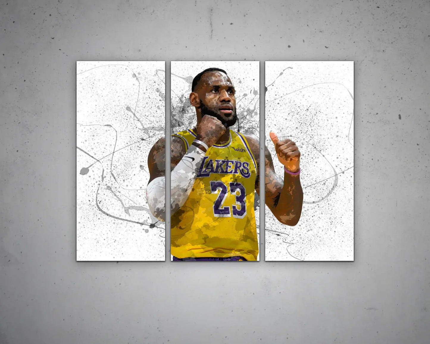 Lebron James Splash Effect Canvas Art