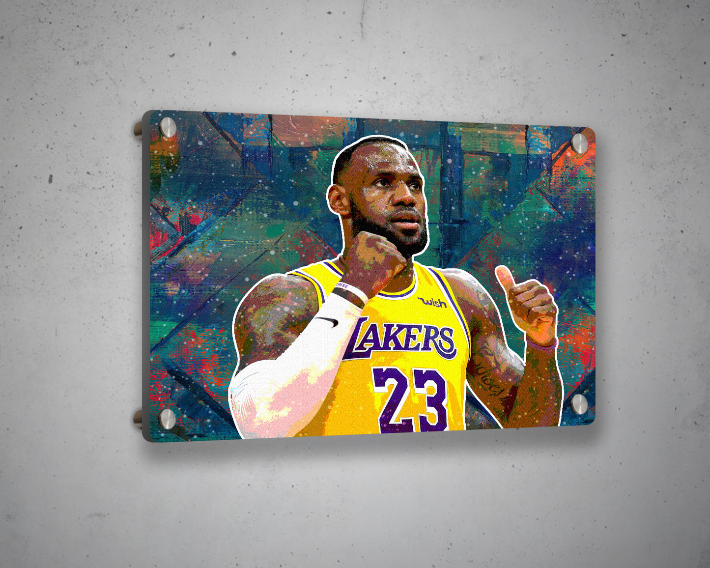 LeBron James Multicolour Wall Art
