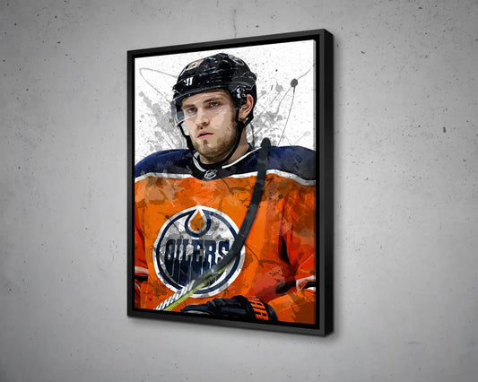 Leon Draisaitl Splash Effect Canvas Art