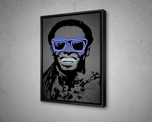 Lil Wayne Neon Effect Canvas Art