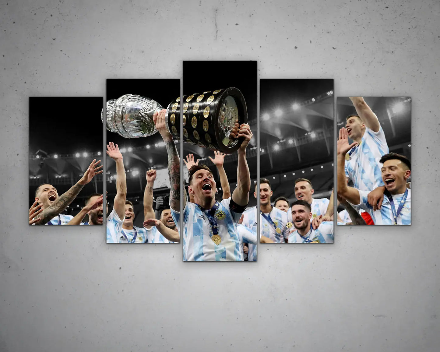 Lionel Messi Black & White Canvas Art