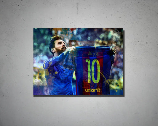 Lionel Messi Multicolour Wall Art
