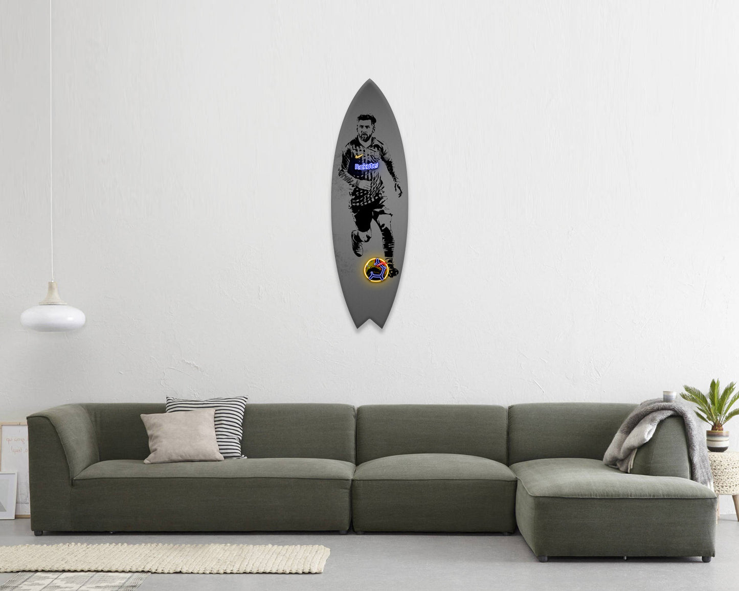 Lionel Messi Acrylic Surfboard Wall Art