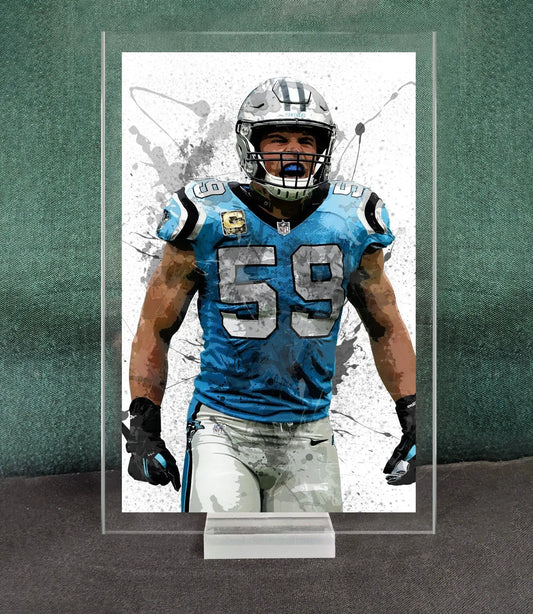 Luke Kuechly Splash Effect Acrylic Table Top