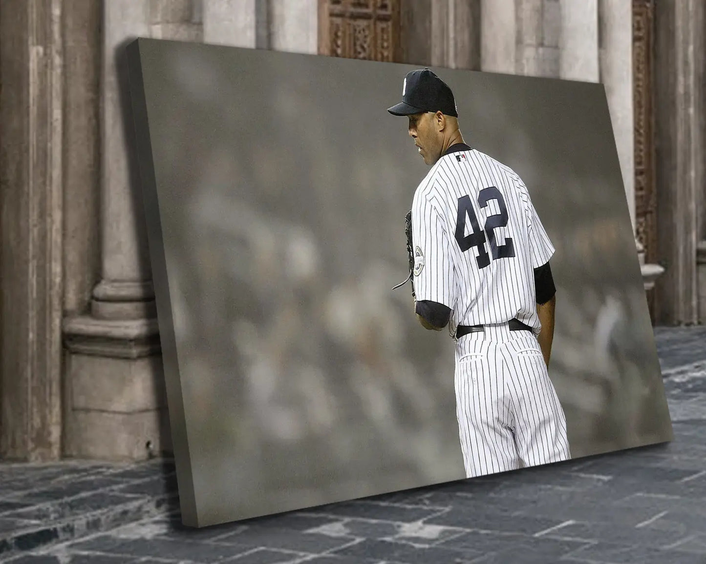Mariano Rivera Black & White Canvas Art