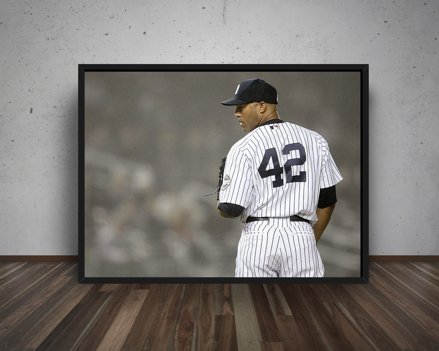 Mariano Rivera Black & White Canvas Art