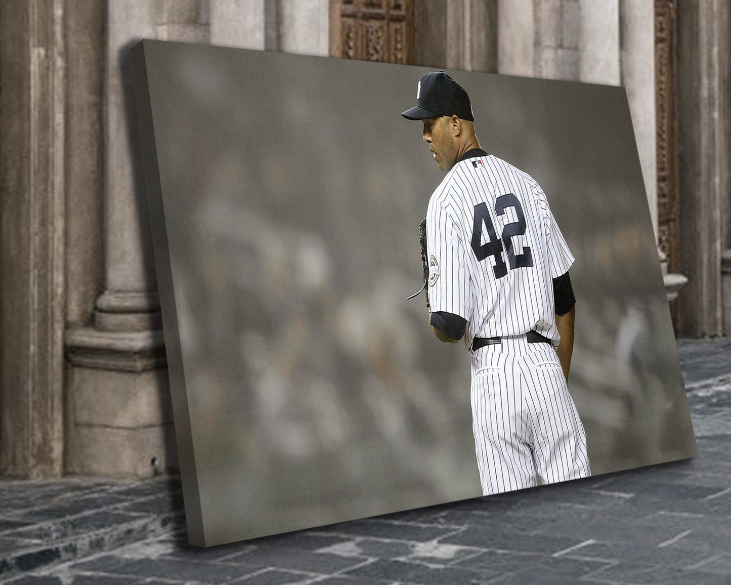 Mariano Rivera Black & White Canvas Art