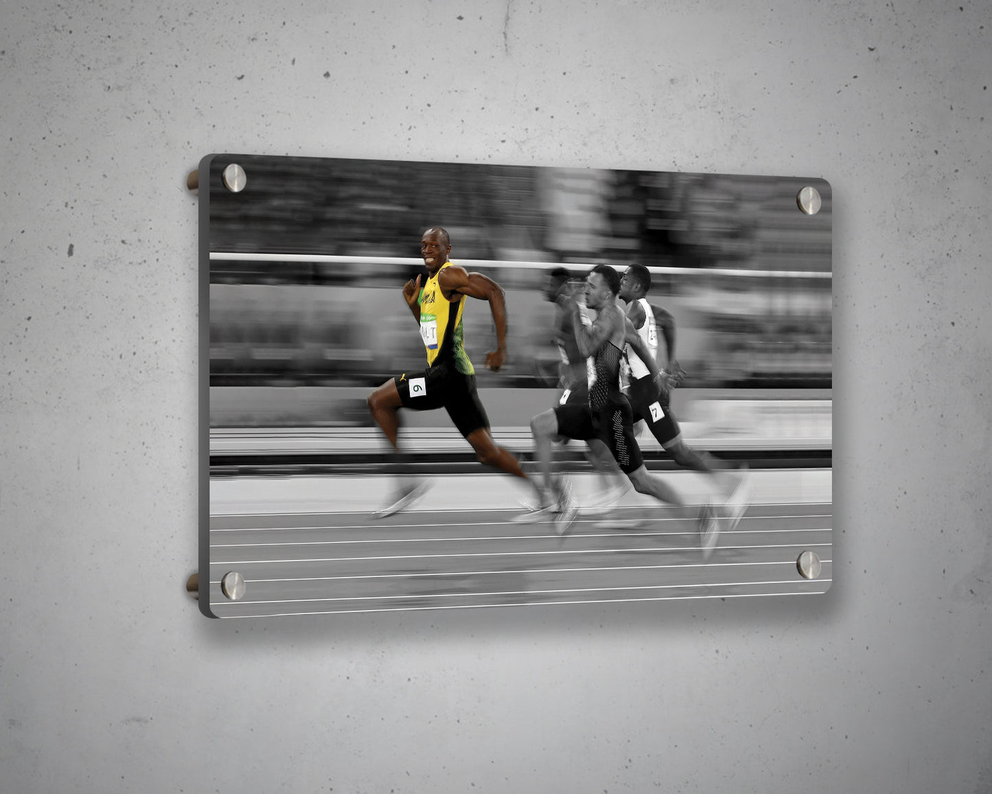 Usain Bolt Black & White Canvas Art