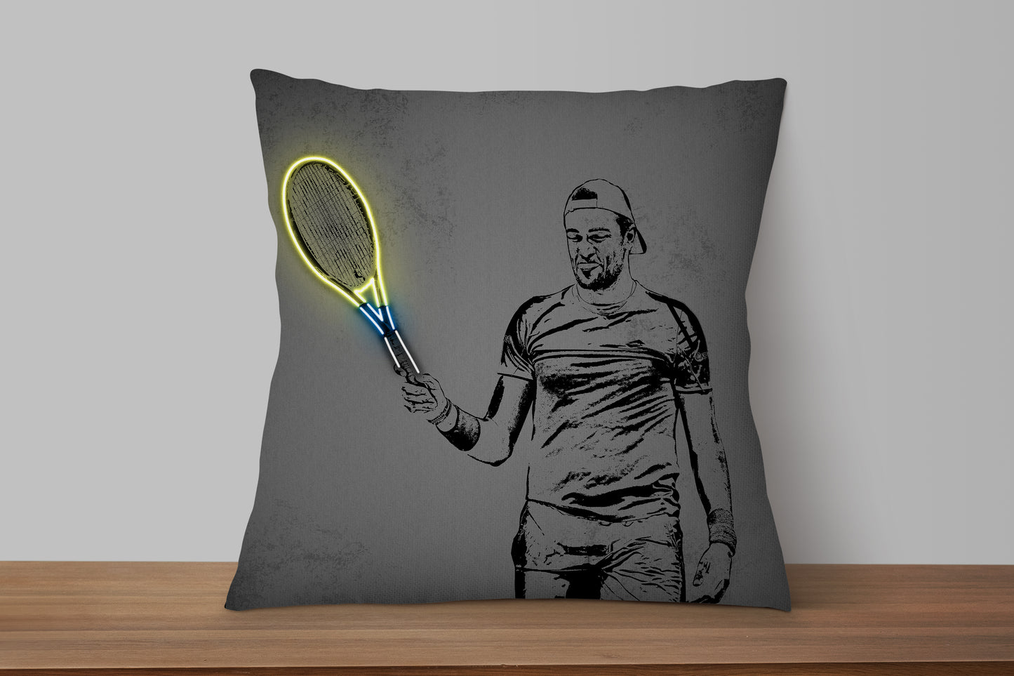 Matteo Berrettini Neon Effect Pillow