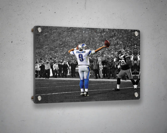 Matthew Stafford Black & White Canvas Art