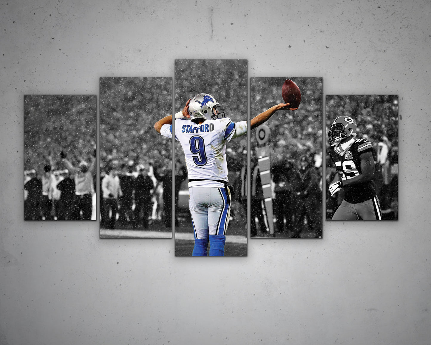 Matthew Stafford Black & White Canvas Art