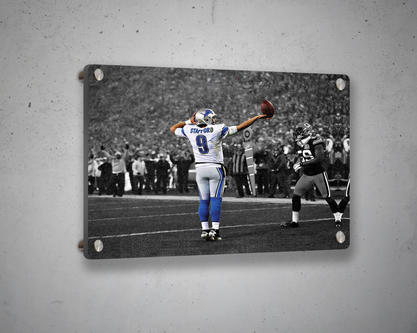 Matthew Stafford Black & White Canvas Art